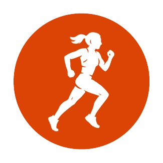 Icon of a hiker with a backpack symbolizing Sherpa’s wellness and nutrition coaching services in Fairfield County
