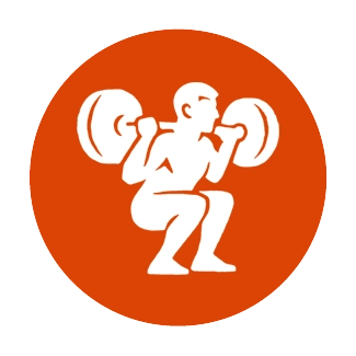 Icon of a person lifting weights representing Sherpa for Fitness personal training in Westport CT